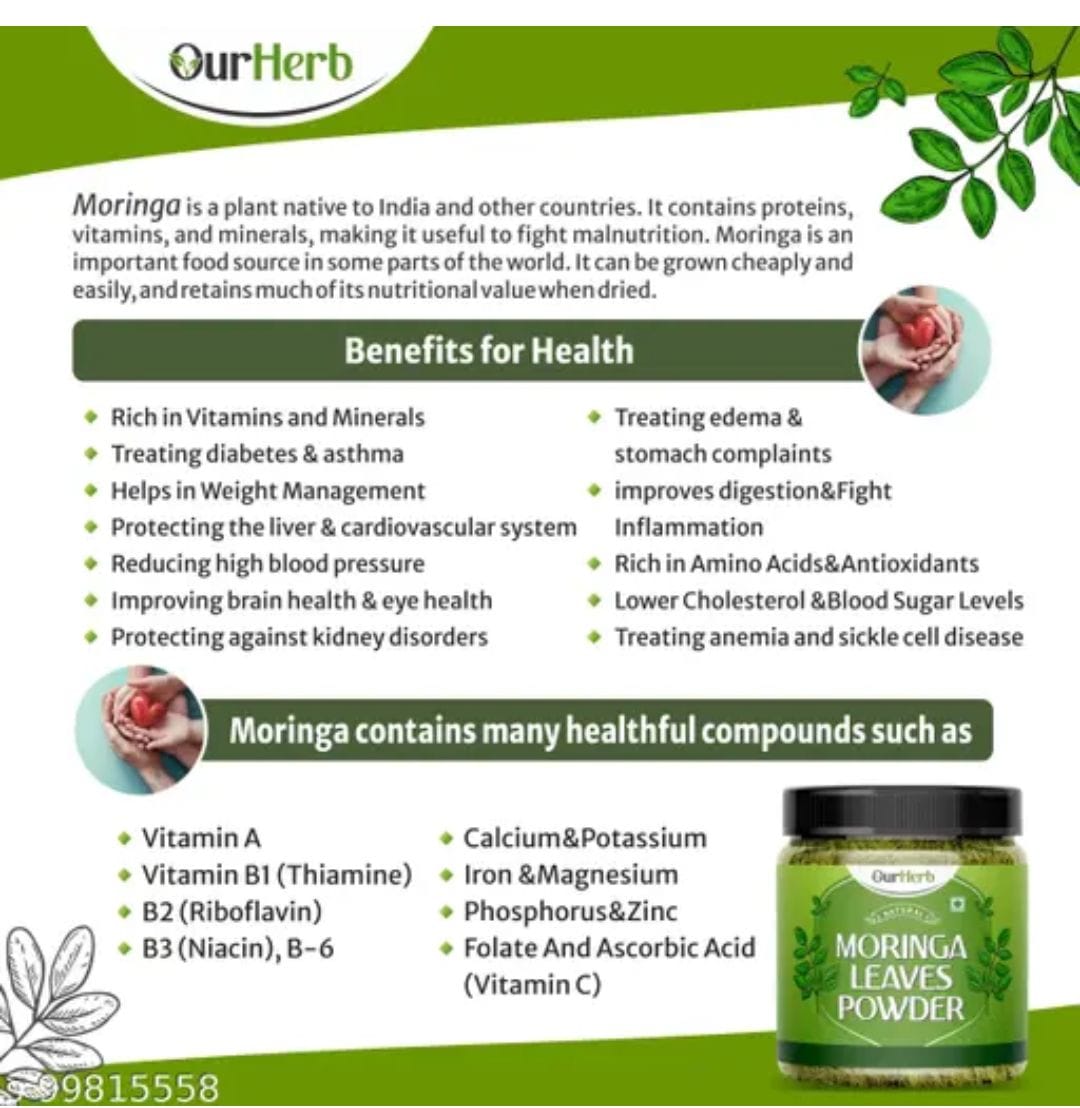 OurHerb Pure Moringa Leaves Powder