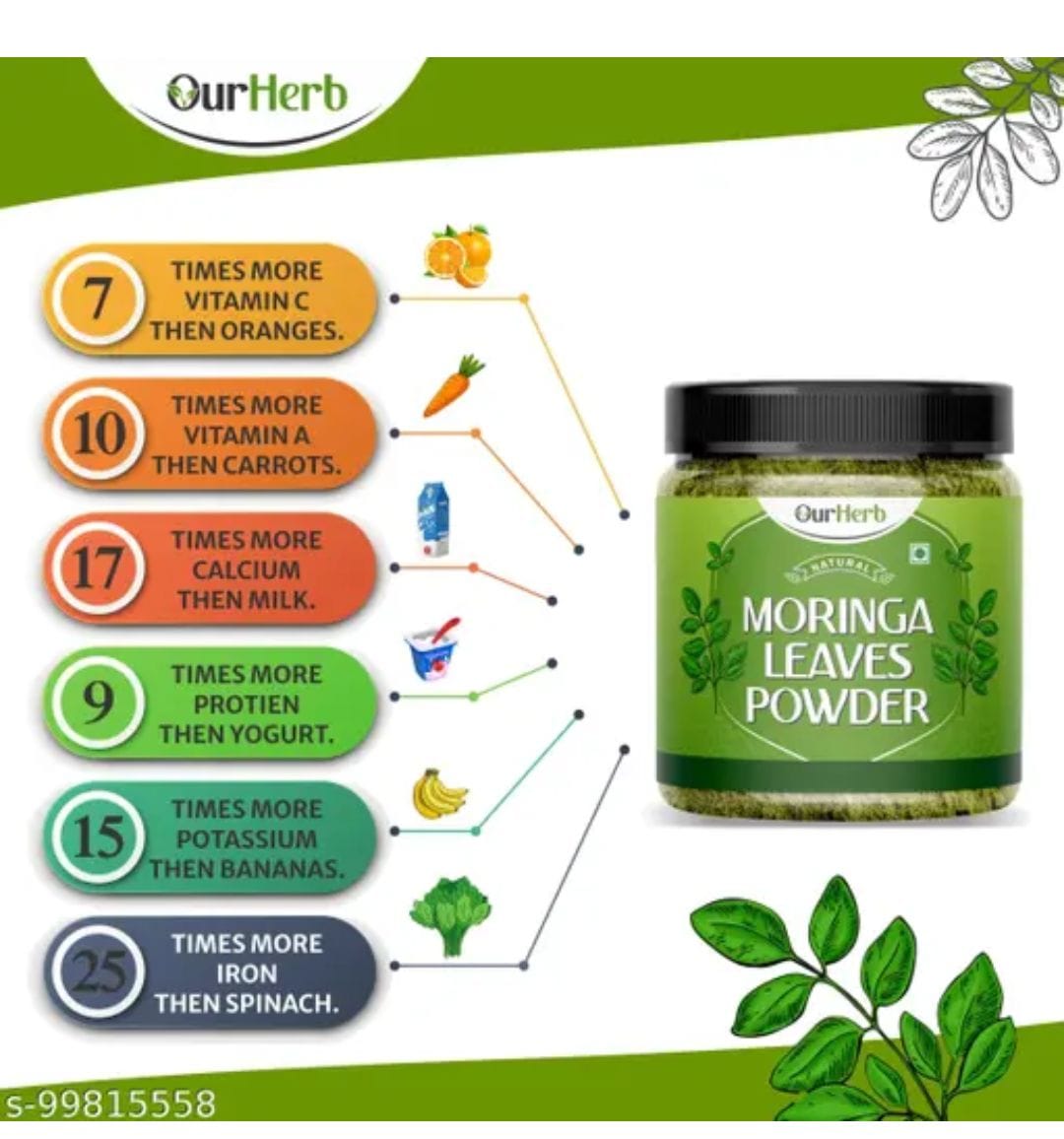 OurHerb Pure Moringa Leaves Powder